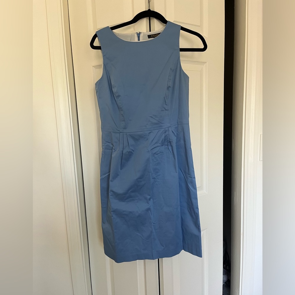 Brooks Brothers Women’s Blue Sleeveless Sheath Dress Size 4